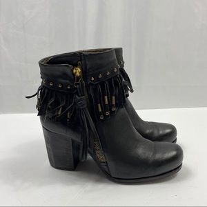 A.S 98 Black leather Booties